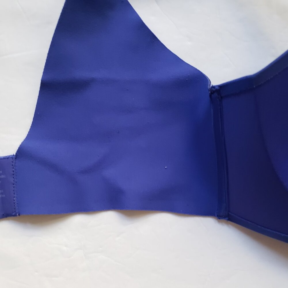 Soma Vanishing Back Wireless Lined T-Shirt Satin Bra In Majesty Blue View 6